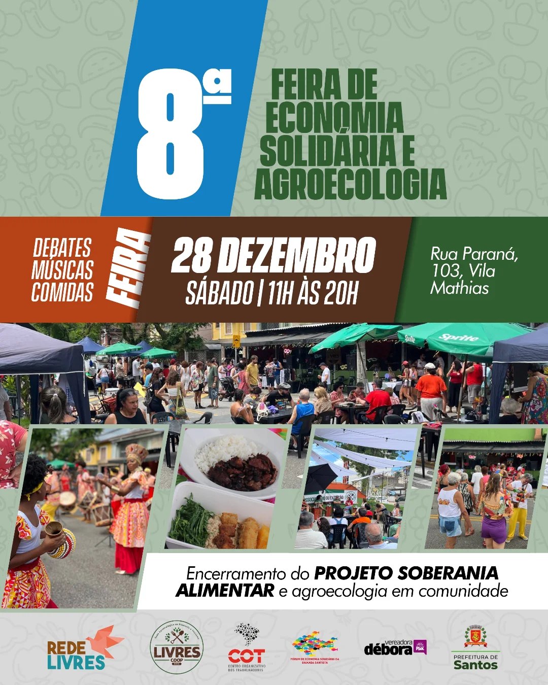 Projeto Soberania Alimentar e Economia Solidária encerra o ano com a 8ª Feira de Economia Solidária