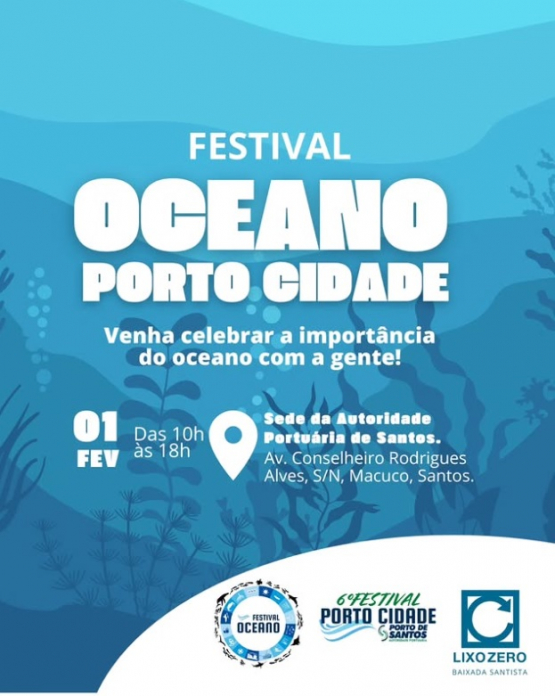 Festival Oceano celebra aniversário do Porto de Santos com conscientização ambiental