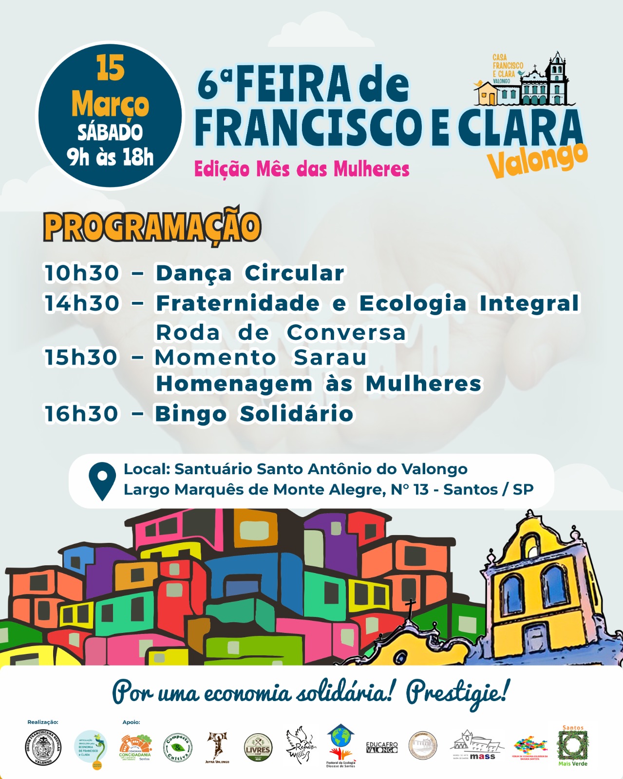 Sustentabilidade é tema da 6ª Feira de Francisco e Clara – Valongo, Celebrando a Economia de Francisco e Clara