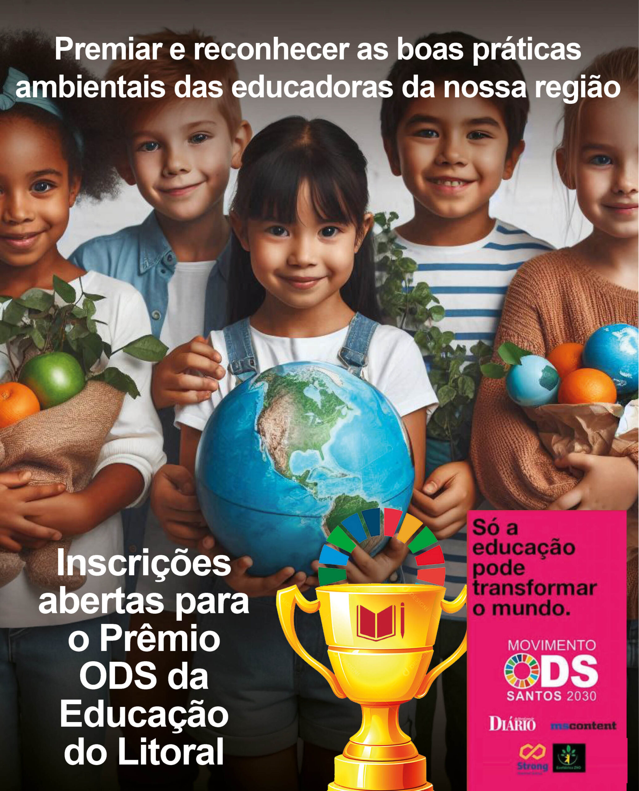 Inscrições para o Prêmio ODS da Educação na Baixada Santista terminam neste domingo