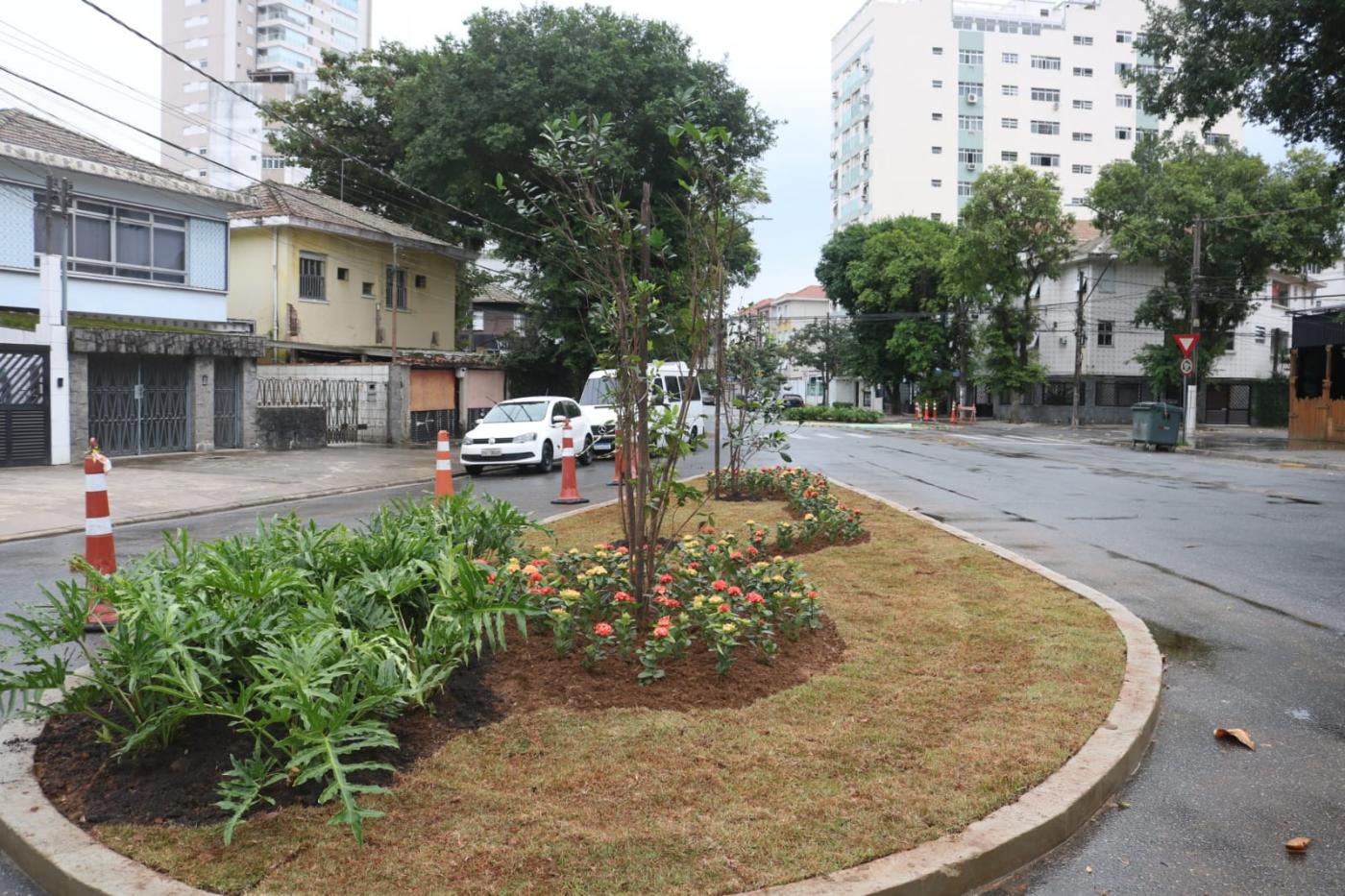 Em busca de reconexão com a natureza, Santos cria rotatórias verdes