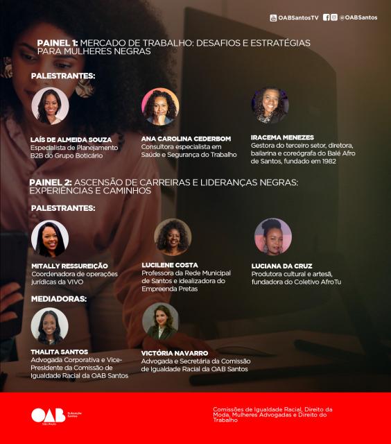 Mulheres Negras em Movimento: Carreira, Cultura e Resistência na OAB Santos