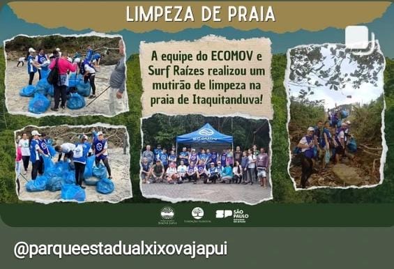 Mutirão de Limpeza retira 60 kg de resíduos da Praia de Itaquitanduva e anuncia nova ação