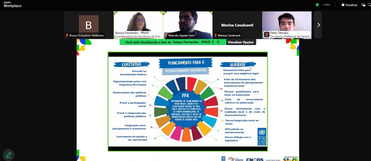 Envolvimento de Santos com ODS é destaque em debate nacional de planejamento público