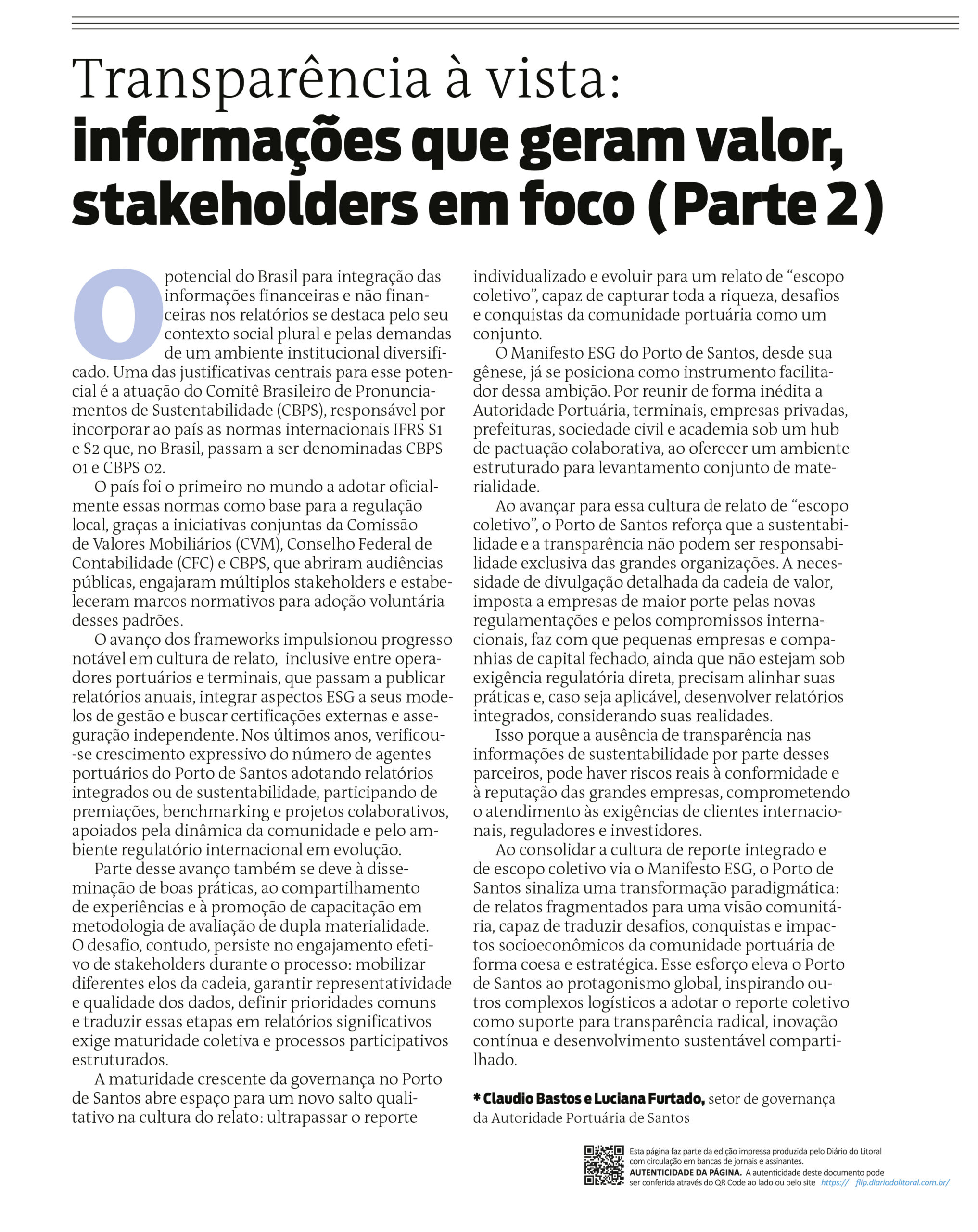 Transparência à vista: informações que geram valor, stakeholders em foco (Parte 2)
