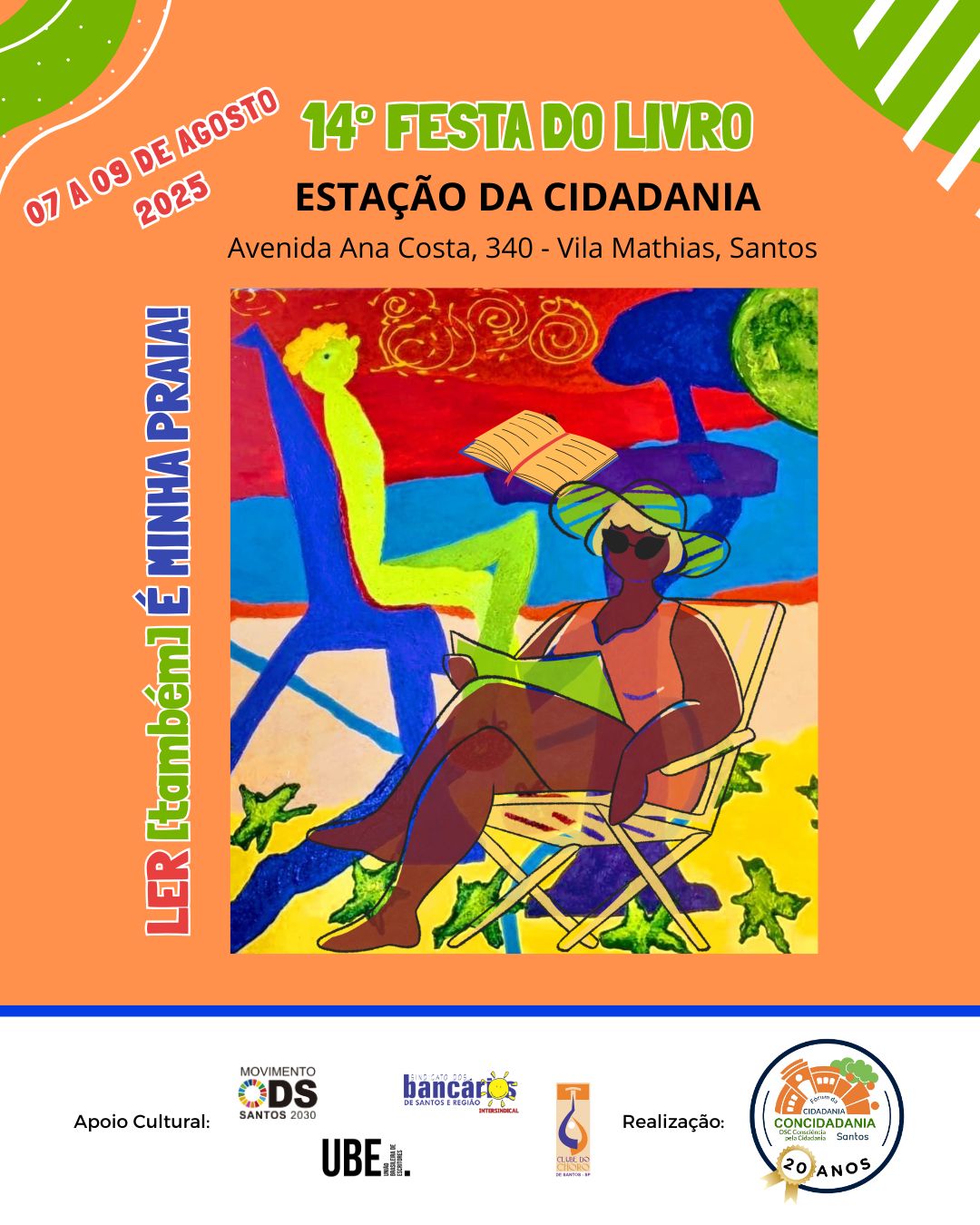 Concidadania celebra a 14ª Festa do Livro com literatura, arte e inclusão social