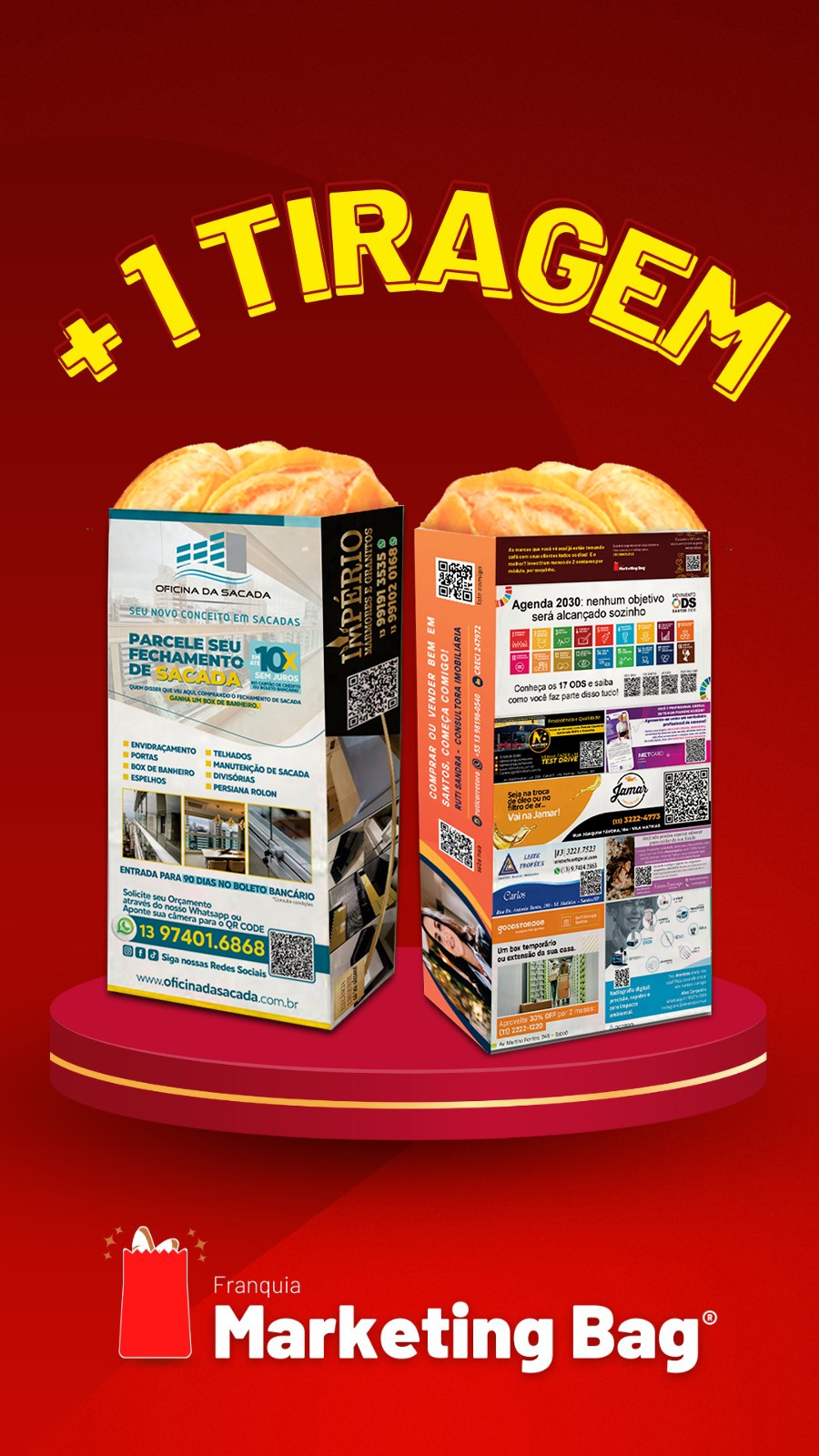 Marcas locais ganham espaço em 15 mil saquinhos de pão em Santos com destaque para os ODS