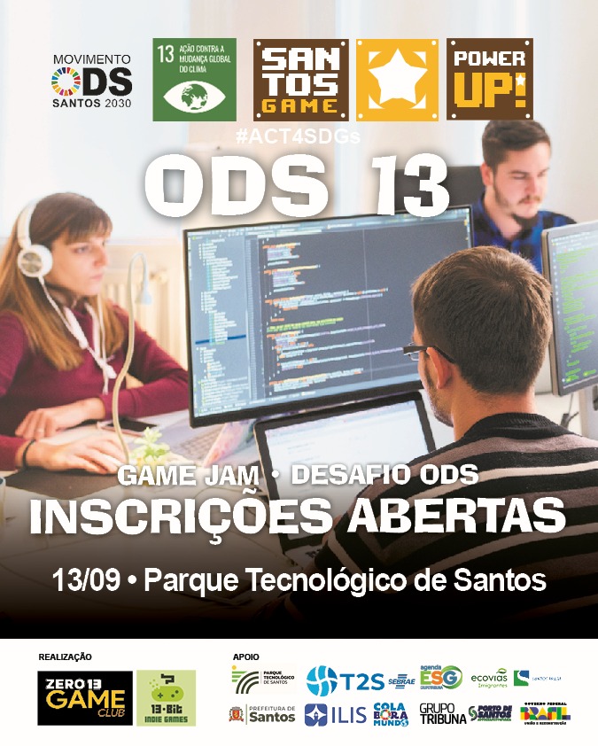 Game Jam – Desafio ODS no Santos Game Power Up terá premiação de R$ 5 mil