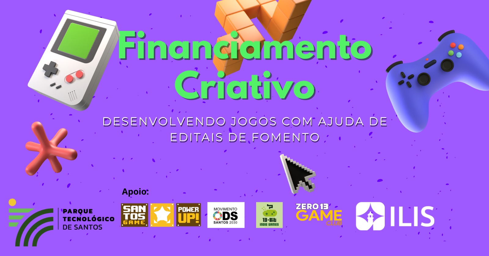 Parque Tecnológico de Santos promove workshop gratuito sobre editais de fomento para jogos digitais