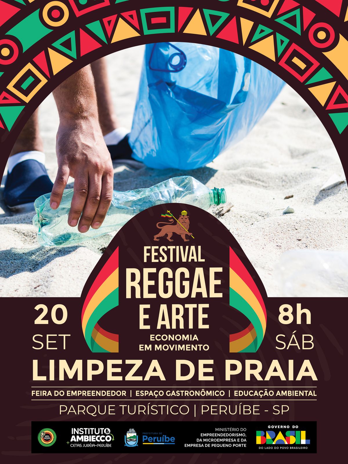 Festival Reggae e Arte promove ação de Limpeza de Praia em Peruíbe