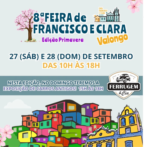 Santos recebe a 8ª Feira de Francisco e Clara com programação gratuita e inspiração na nova economia do bem comum