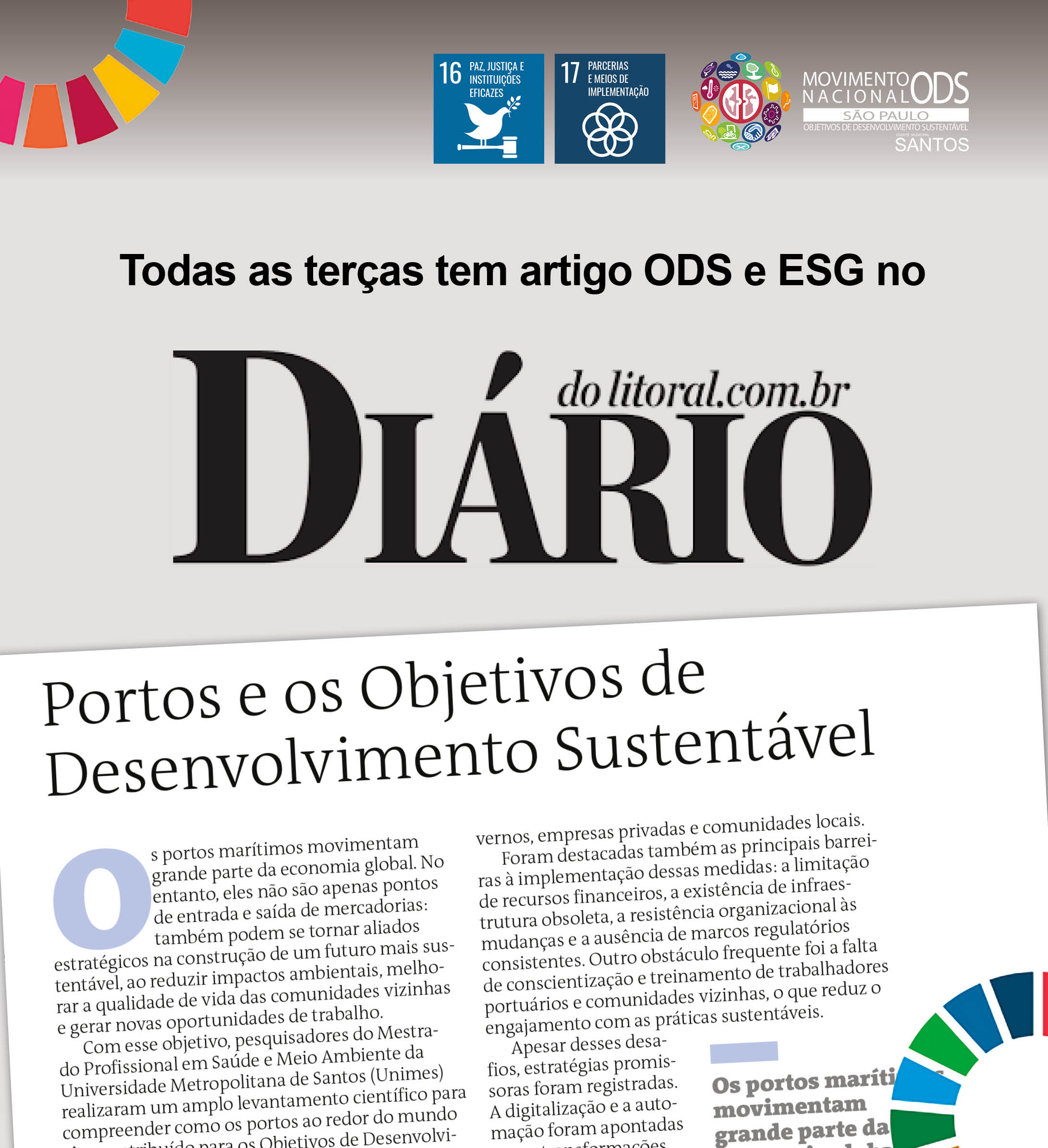 Portos e os Objetivos de Desenvolvimento Sustentável: resultados de um mapeamento de estudos científicos internacionais