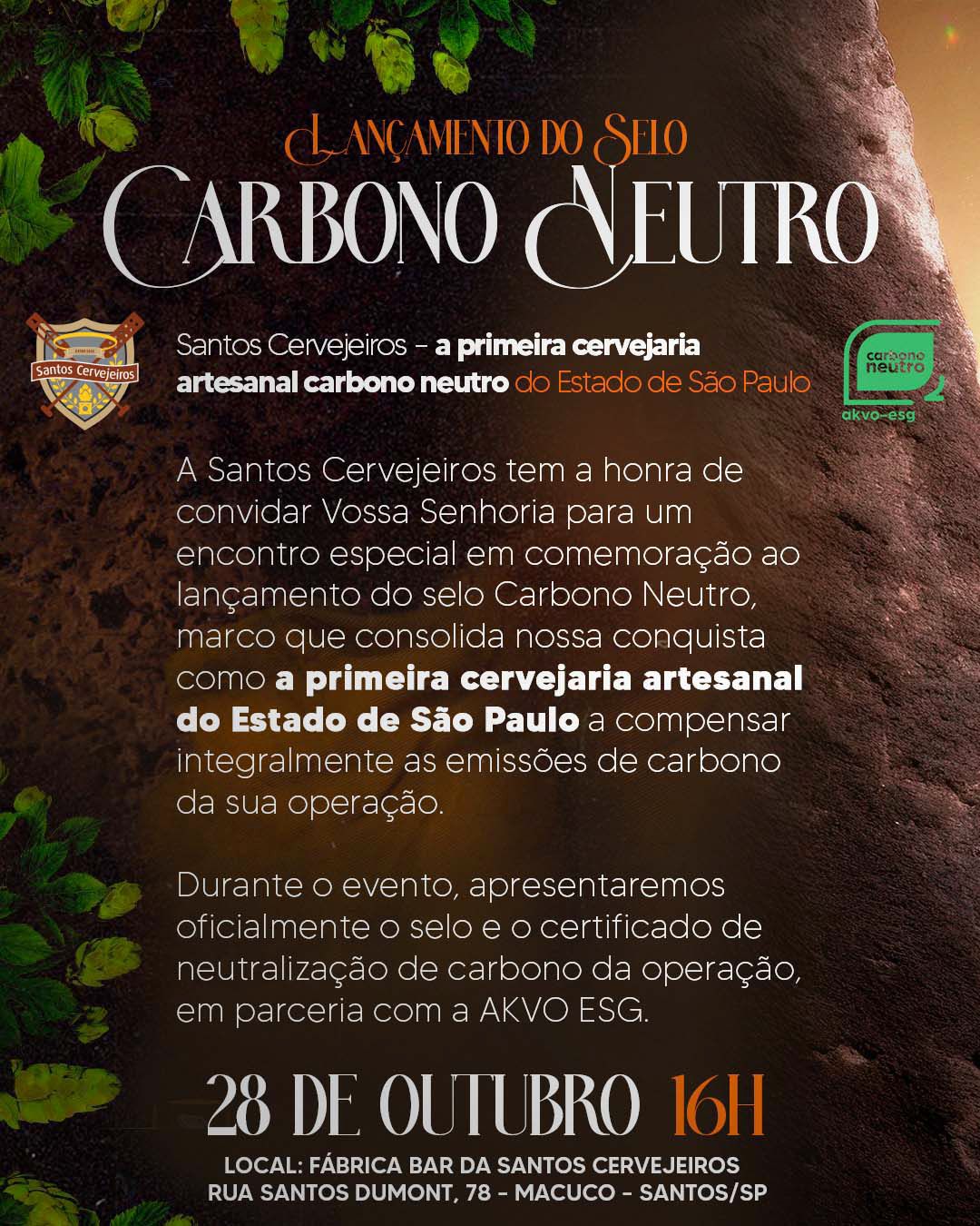 Santos Cervejeiros lança Selo Carbono Neutro e se torna pioneira em sustentabilidade no setor artesanal