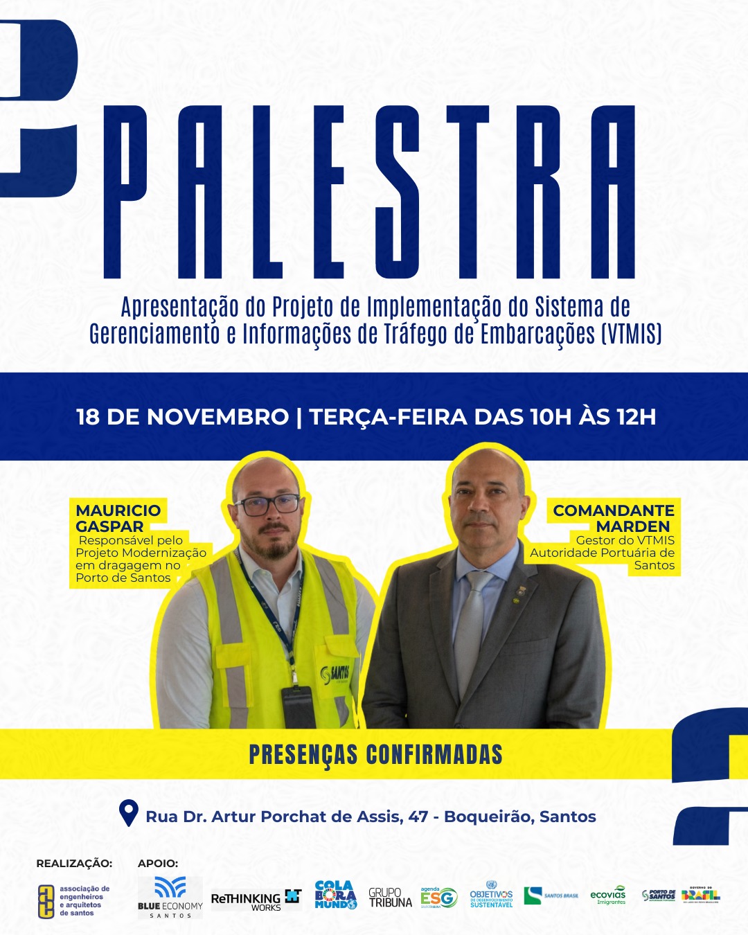 AEAS promove apresentação do projeto VTMIS: inovação para o tráfego marítimo