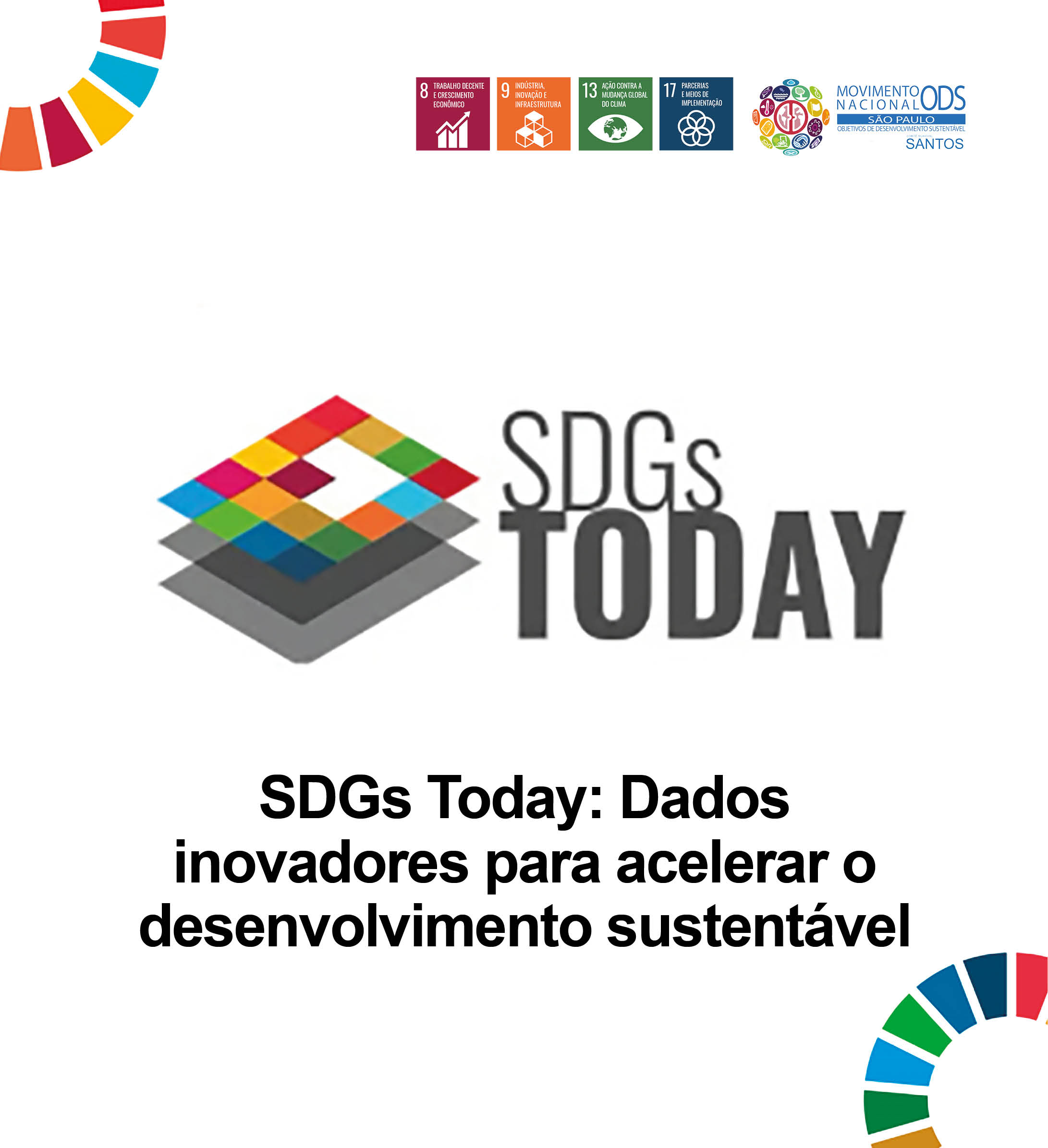 SDGs Today: Dados inovadores para acelerar o desenvolvimento sustentável