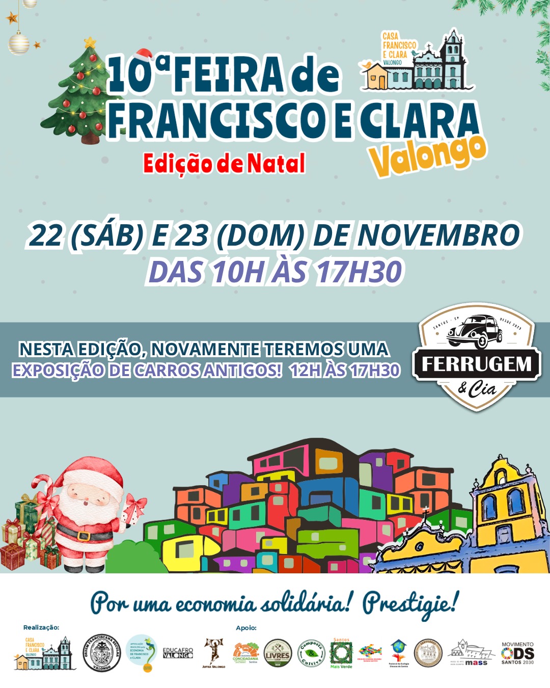 Evento no Valongo, em Santos, promove economia sustentável e inclusiva