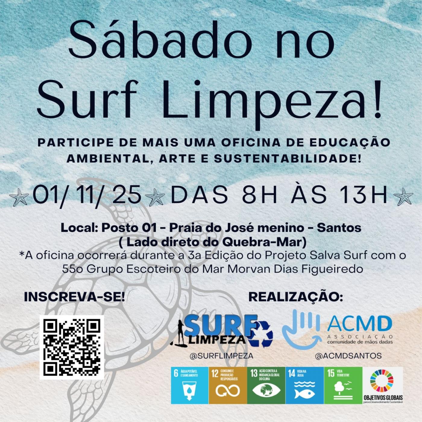 Evento na orla de Santos exalta limpeza nas praias e sustentabilidade