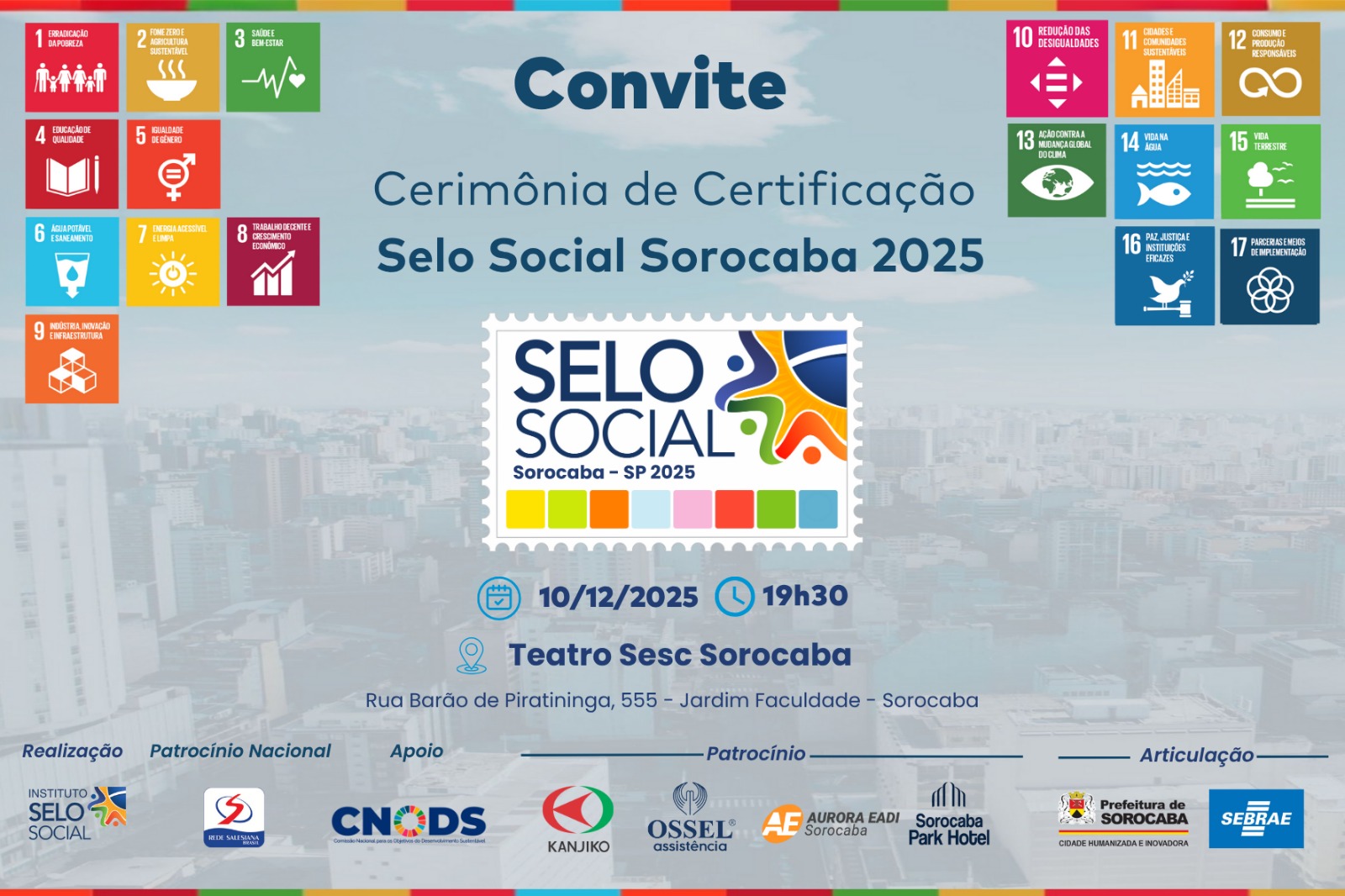 ODS Santos será homenageado pelo Selo Social em Sorocaba