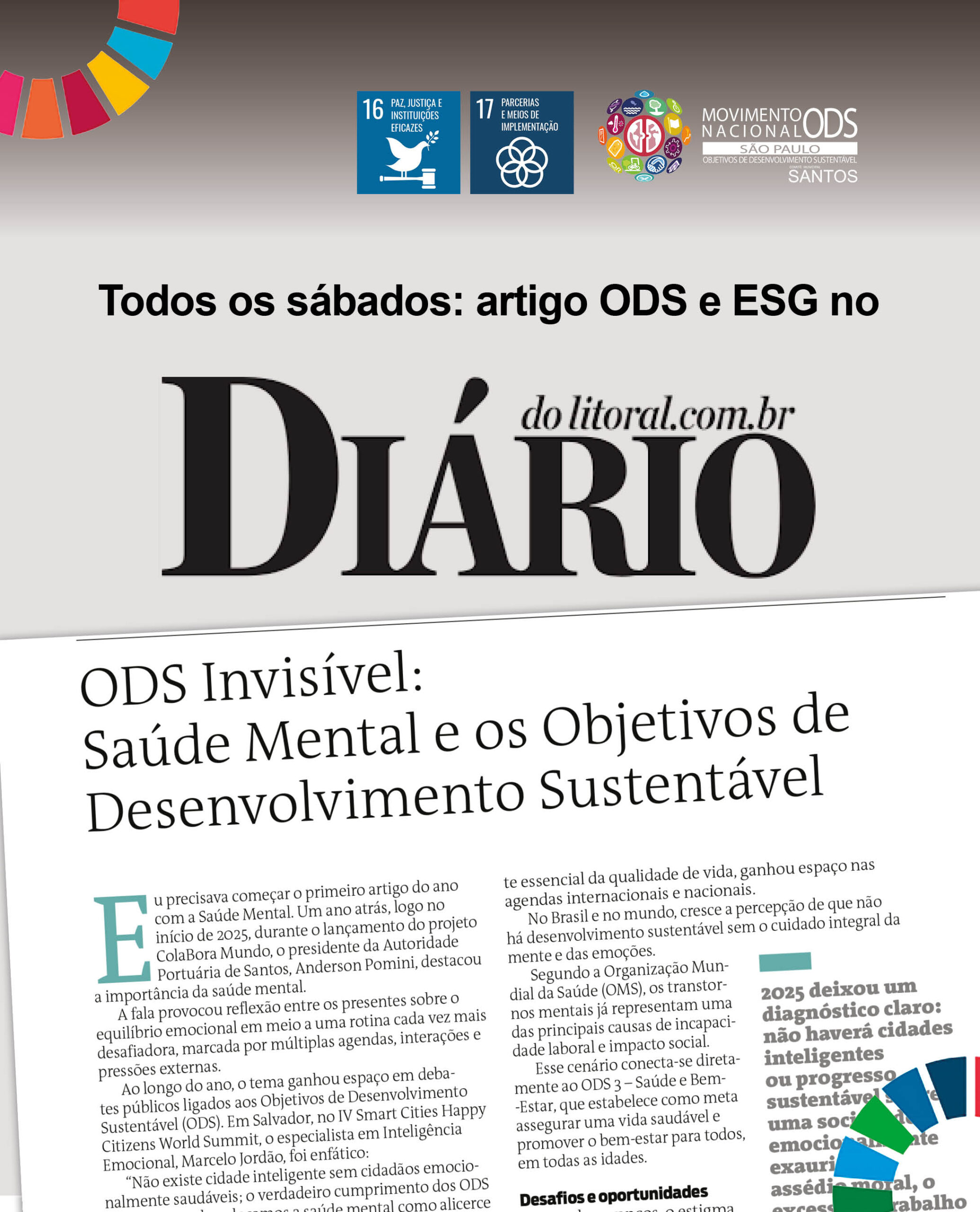 Artigo ODS no DL: Saúde Mental e o ODS Invisível