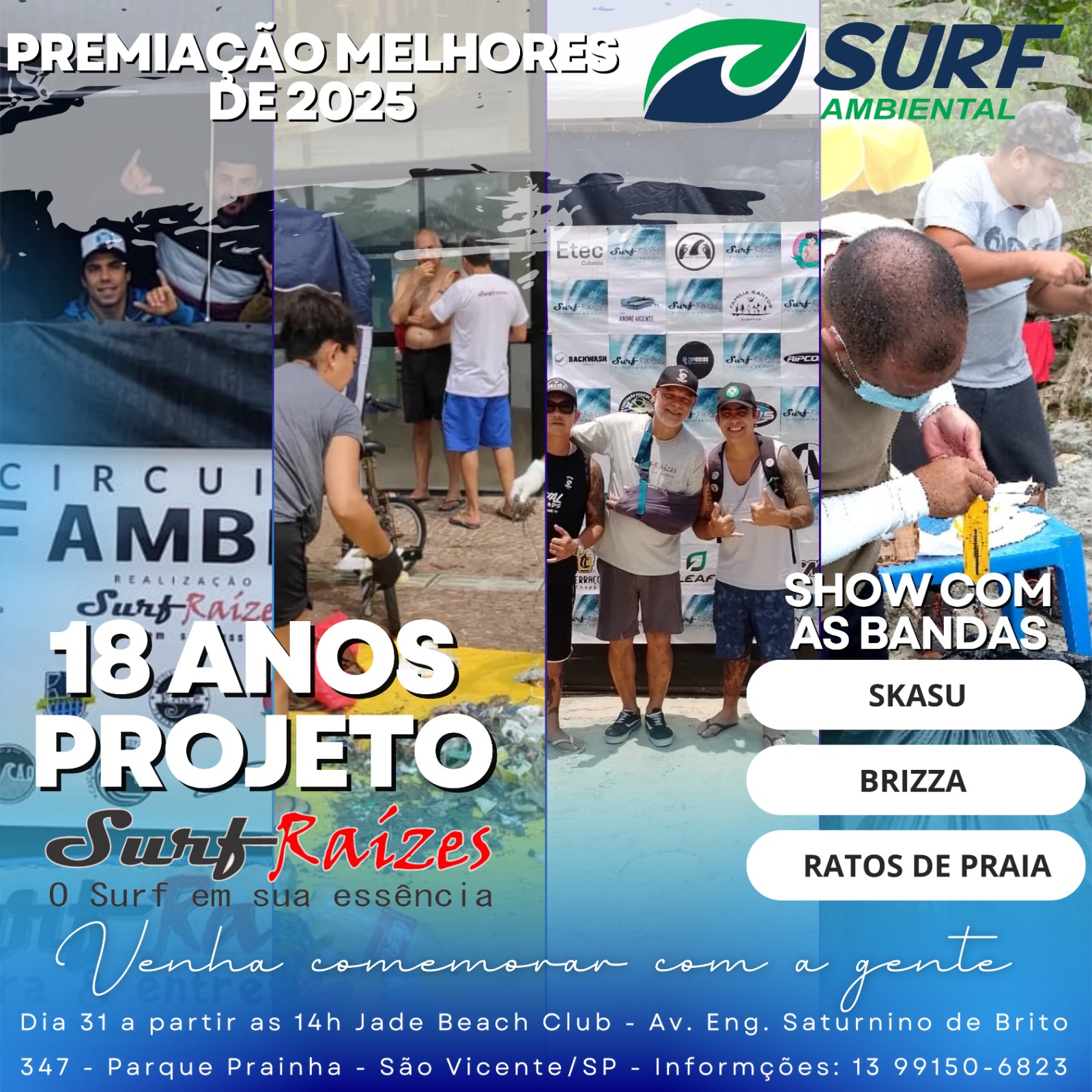 Projeto Surf Raízes promove confraternização e celebração da sustentabilidade no litoral paulista