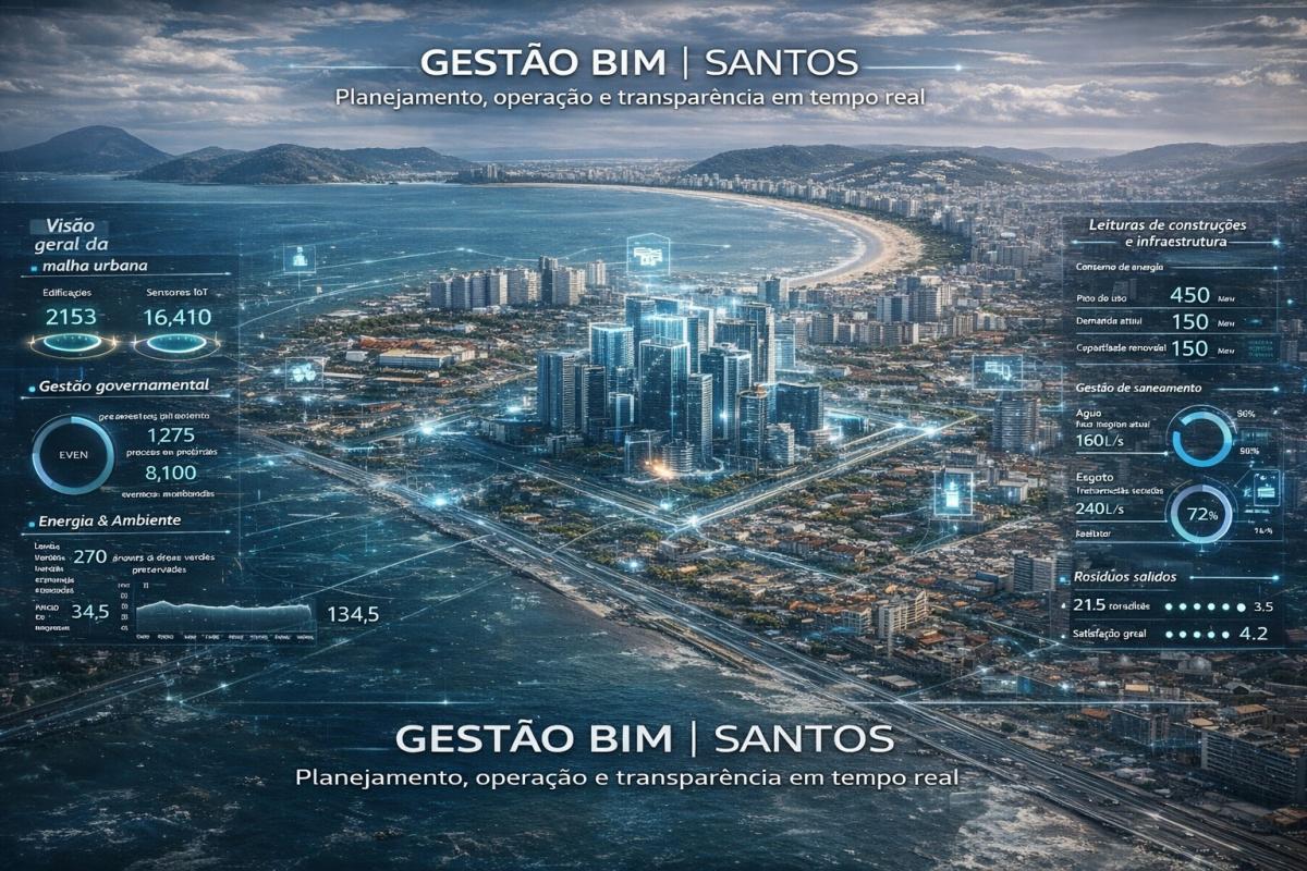 Santos se posiciona e institui o BIM como política pública para modernizar obras municipais