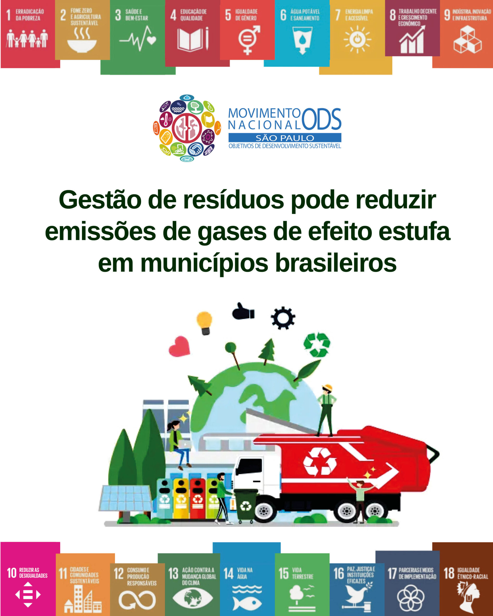 Gestão de resíduos pode reduzir emissões de gases de efeito estufa em municípios brasileiros