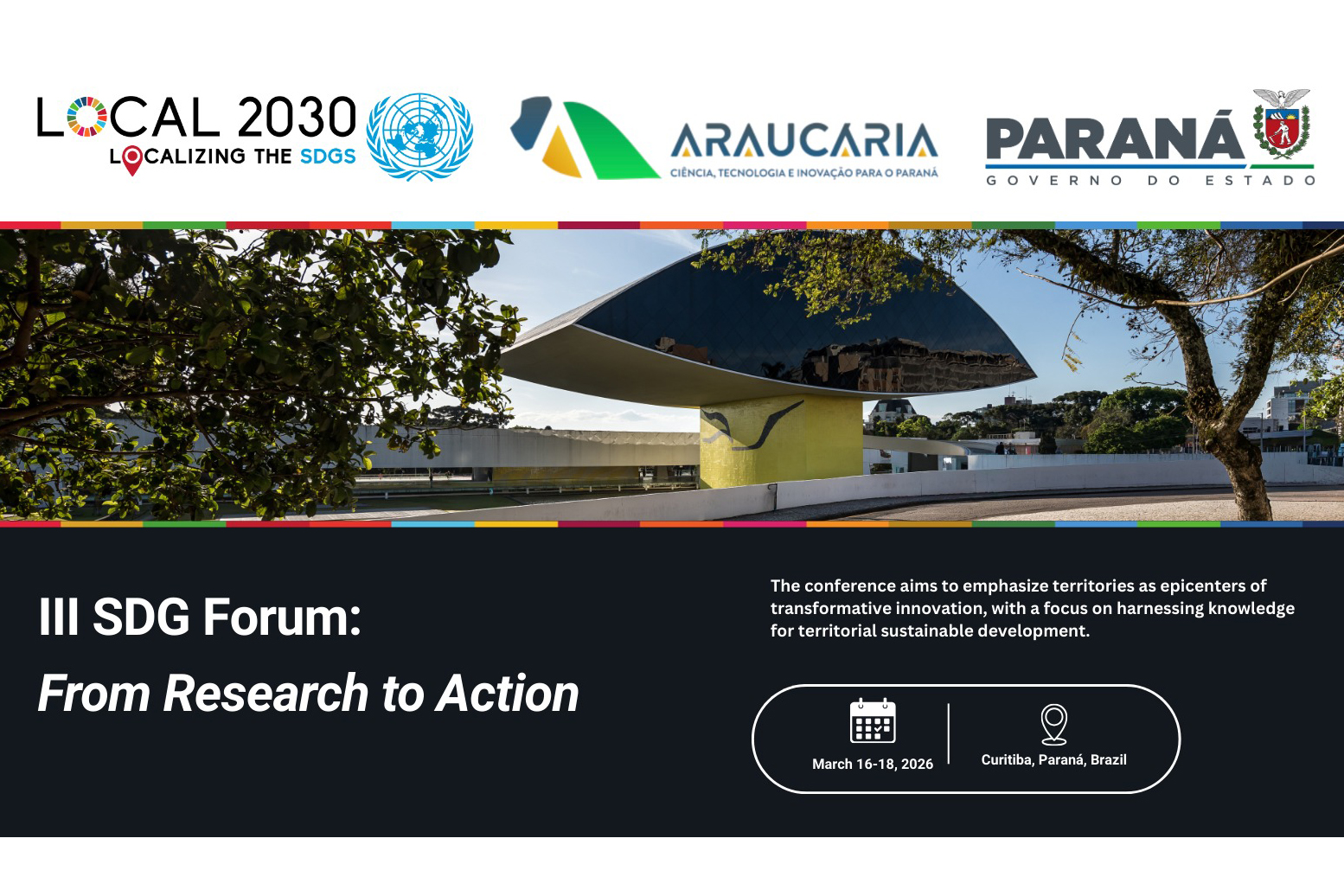 Curitiba será sede do III Fórum Internacional dos Objetivos de Desenvolvimento Sustentável