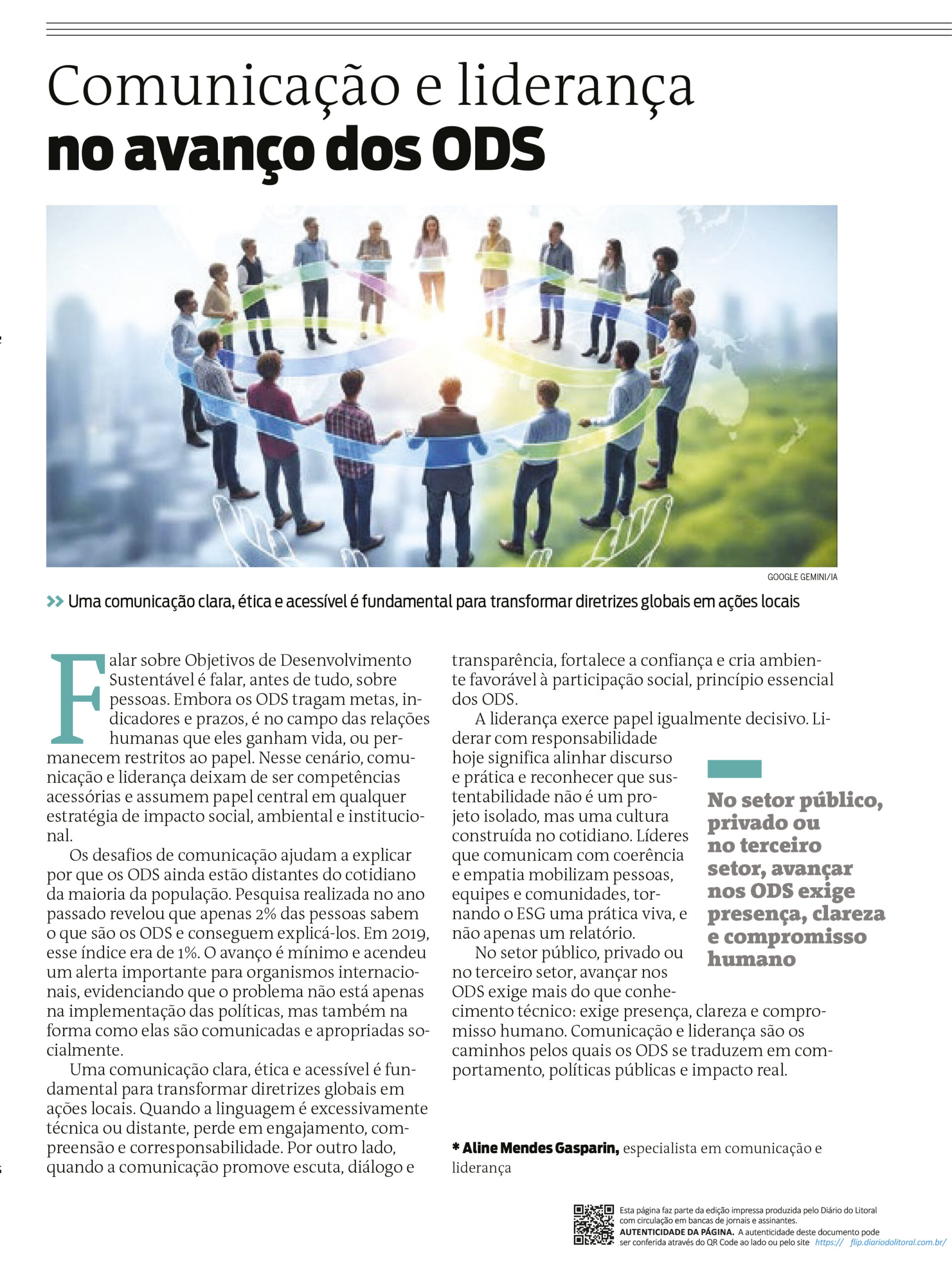 Artigo ODS no DL. Comunicação e liderança no avanço dos ODS