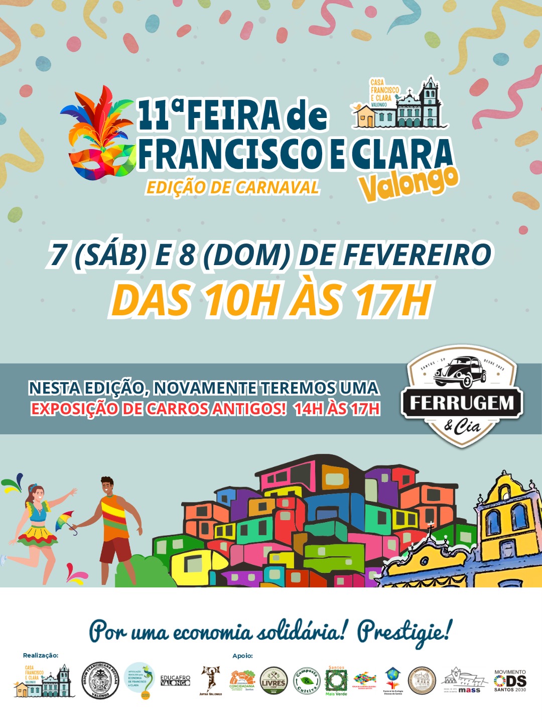 11ª Feira de Francisco e Clara – Edição de Carnaval acontece em Santos
