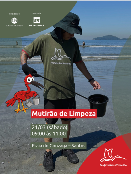 Projeto Guará Vermelho realiza primeira ação aberta ao público em Santos